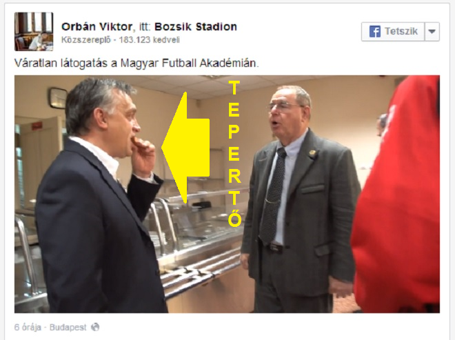 Orbán beleeszik a tepertőbe