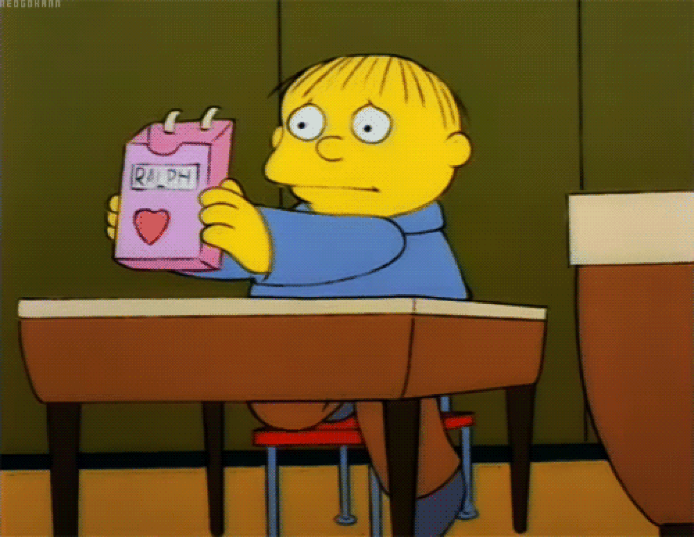 Симпсоны Ральф виггам. Ральф виггам грустный. Ральф виггам симпсоны gif.