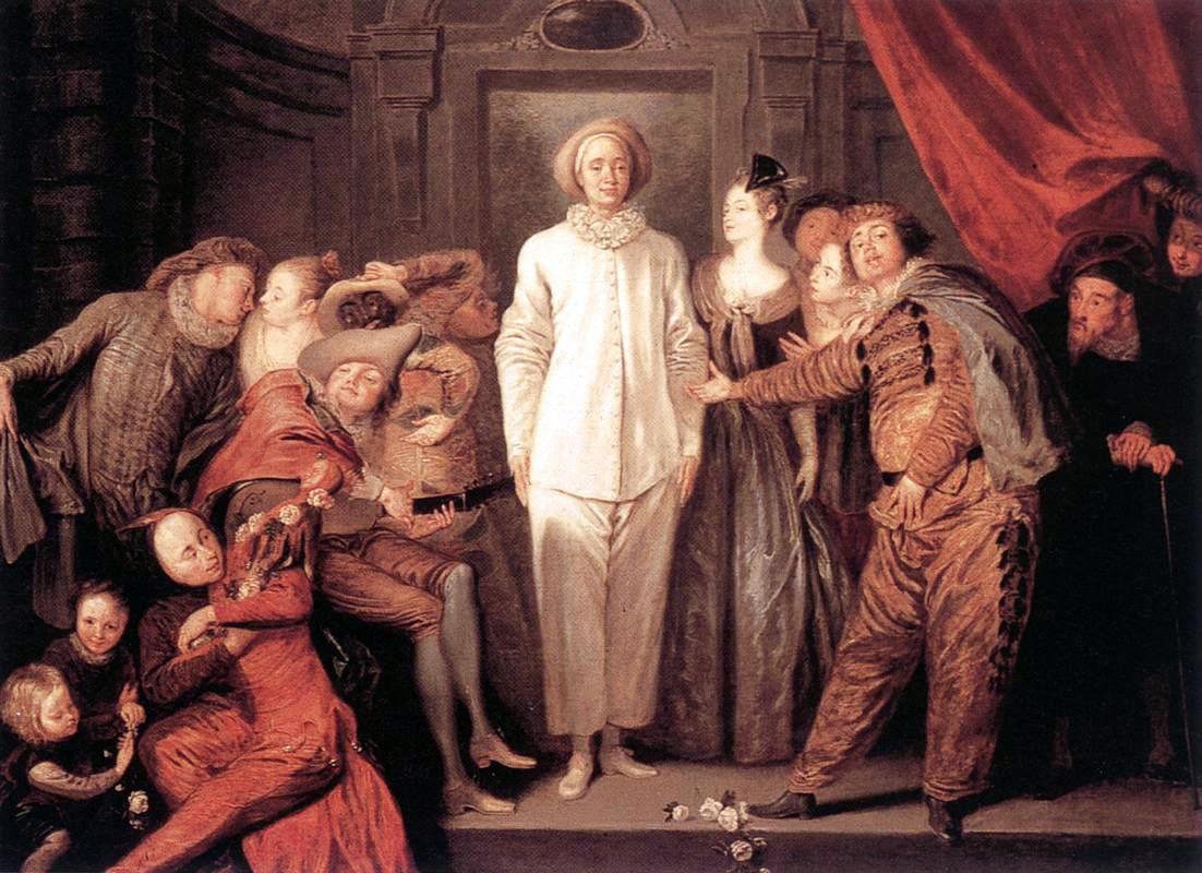 Jean-Antoine Watteau: Olasz komédiások (a festmény 1720 körüli)