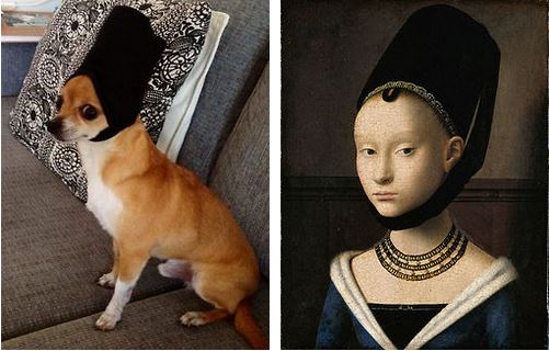 Kutyák, akik úgy néznek ki, mint a középkori festmények