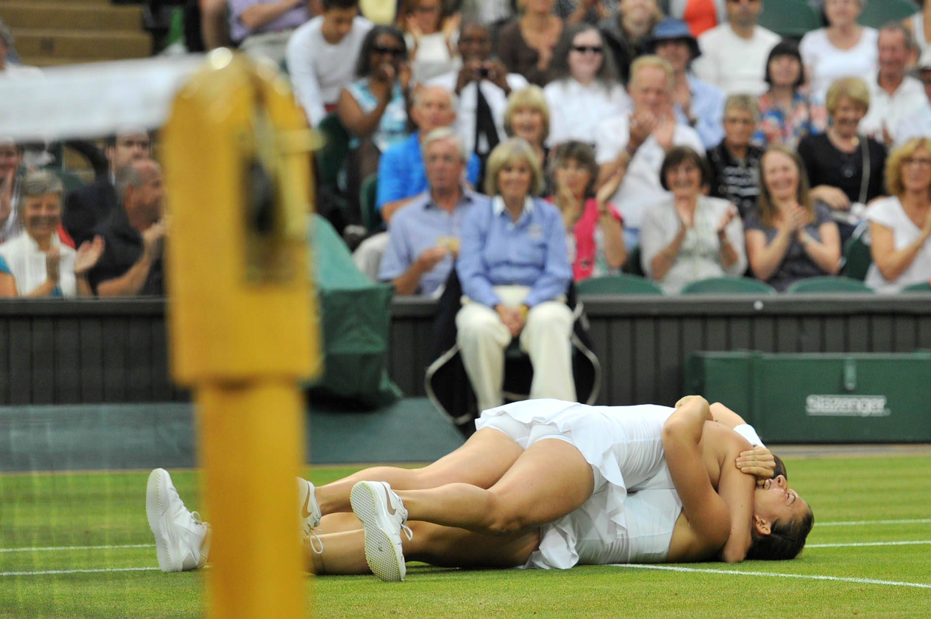 Wimbledon: Így örültek az olaszok, miután megverték a magyar-francia párost