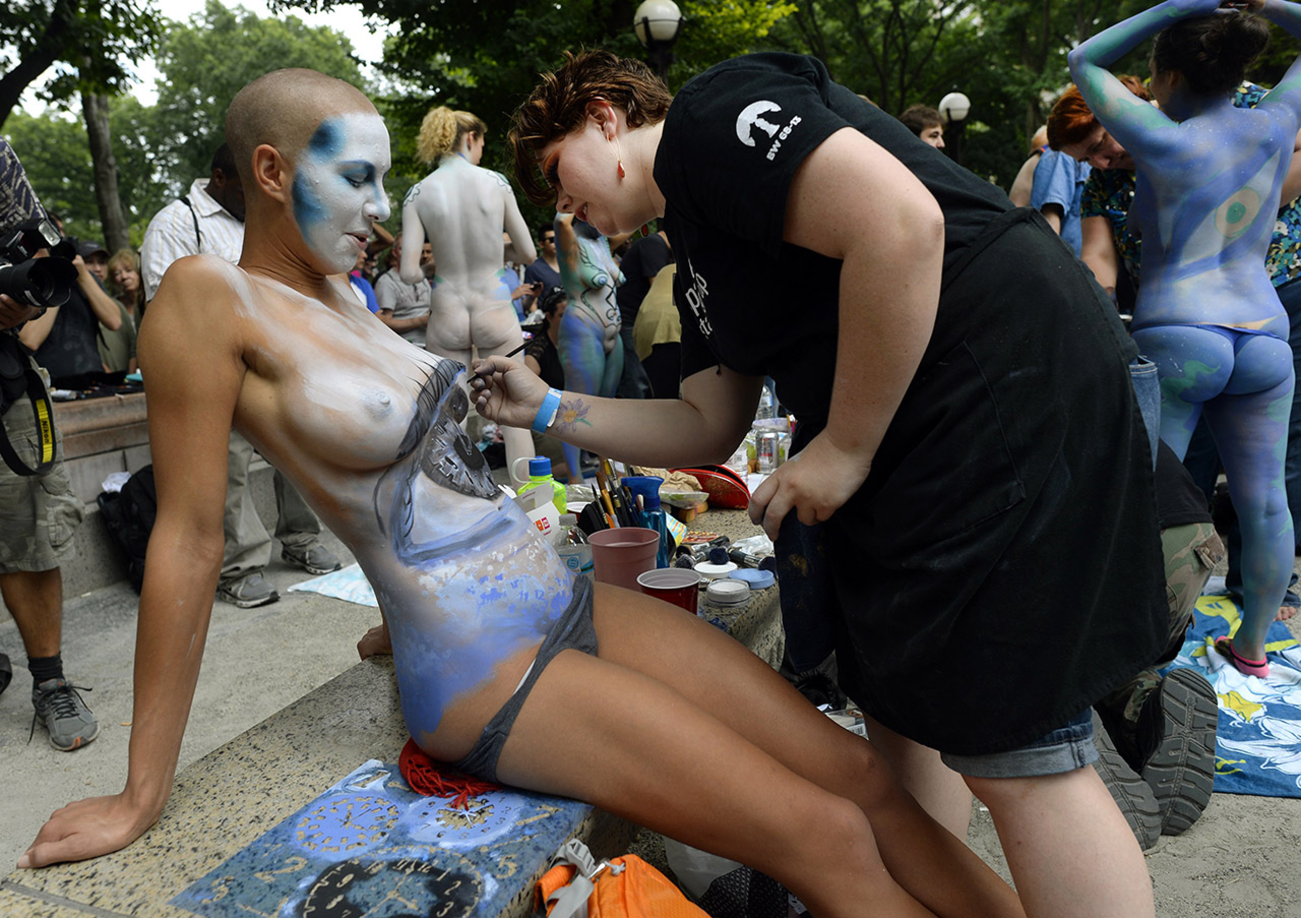 Bodypaint public porn - best adult videos and photos