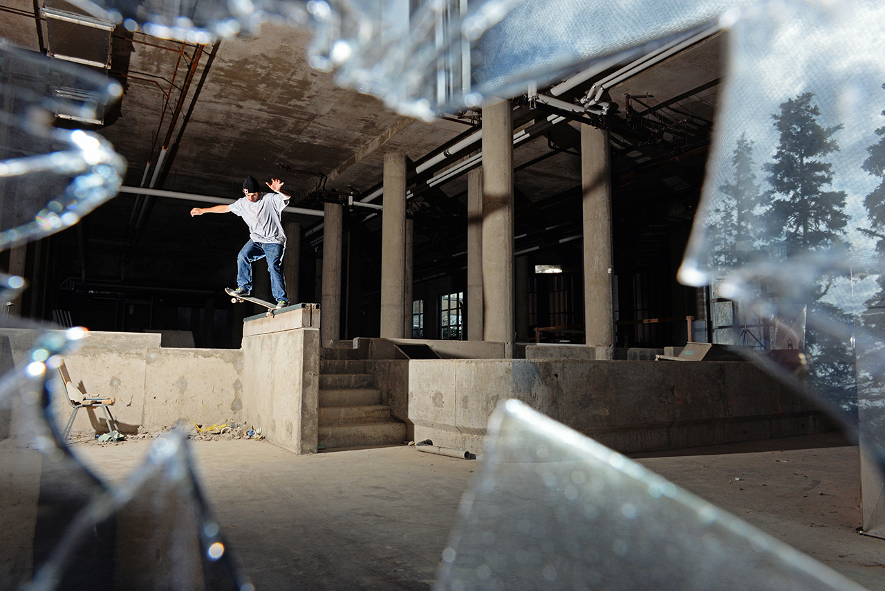 TJ Rogers performs a crooked grind at Red Bull's Last Resort just outside of Halifax, Canada on September 22, 2014 // Brian Caissie / Red Bull Comtemt Pool // P-20141209-00084 // Usage for editorial use only // Please go to www.redbullcontentpool.com for further information. //