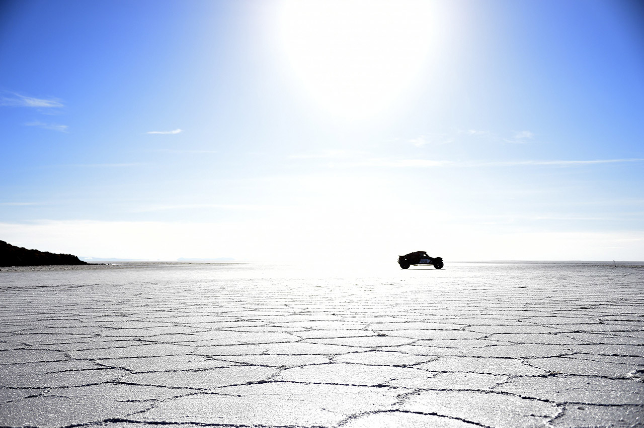 A világ legnagyobb sósivatagja, az Uyuni is a nyolcadik szakasz része volt.   AFP PHOTO / FRANCK FIFE