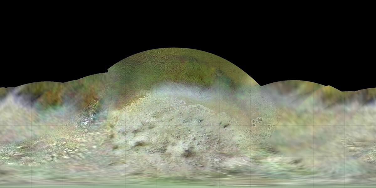 Új Triton térkép a Voyager 2 adataiból. Forrás: NASA/JPL