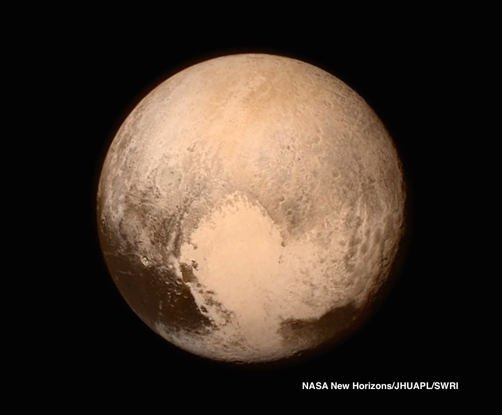 Az eddigi legjobb kép a Plútóról, tegnap készítette a szonda. Forrás: SWRI/JHUAPL/NASA
