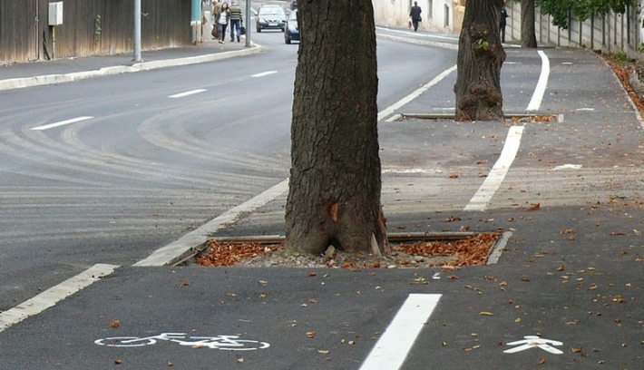 Az a székely furfang, ahogy megoldották a fa is megmaradjon, de bicikliút is legyen problémát