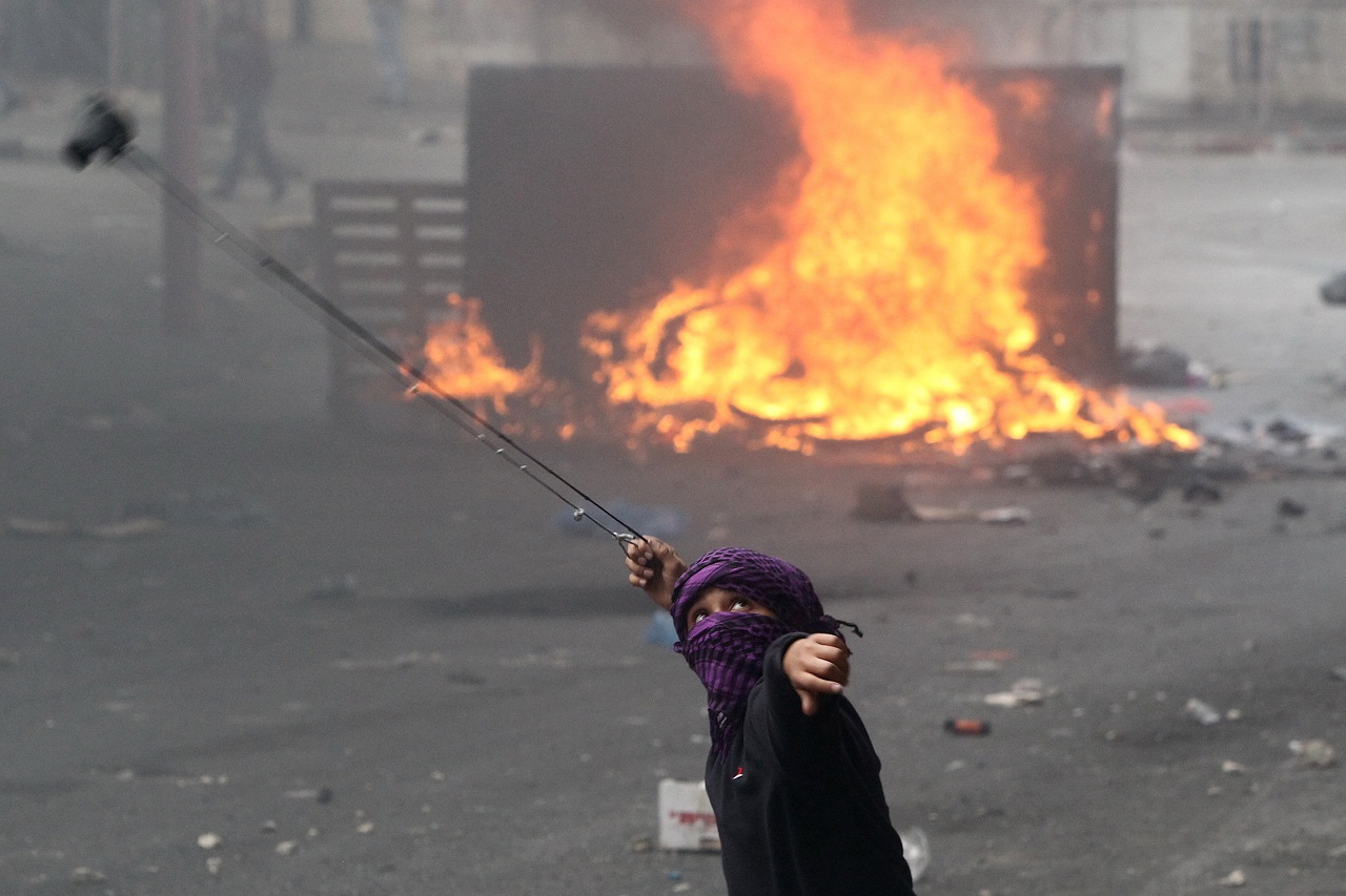 Palesztin tüntető (AFP)