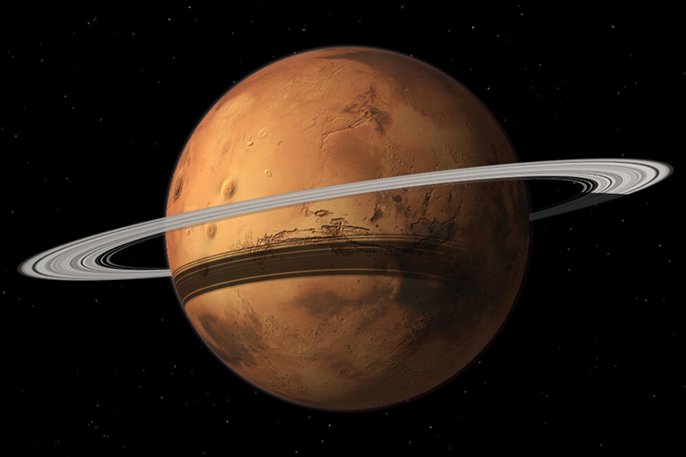 Hamarosan szétrobban a Mars legnagyobb holdja, és gyönyörű gyűrű alakul ki a bolygó körül