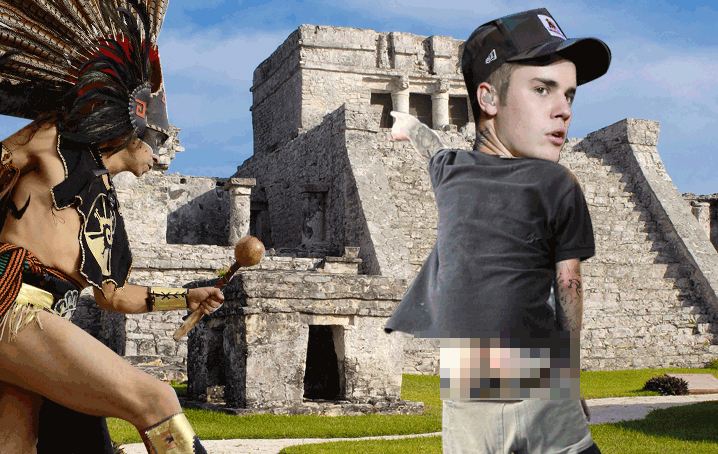 Bieber segget mutatott a majáknak
