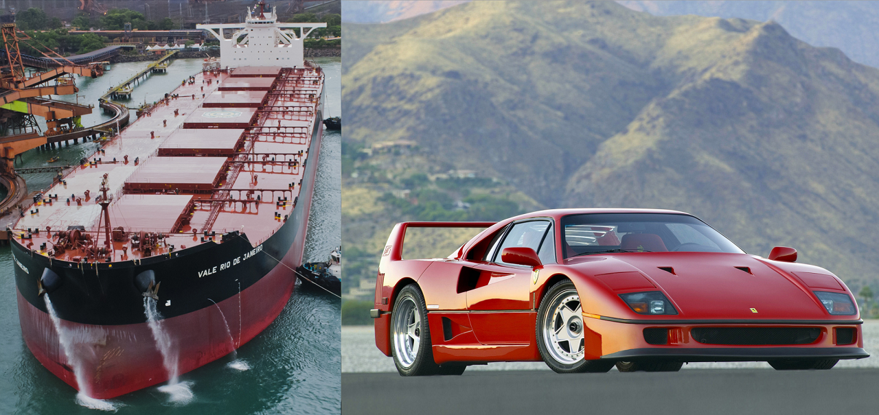 Melyiket olcsóbb bérelni, a gigantikus vasércszállító hajót vagy a Ferrarit?