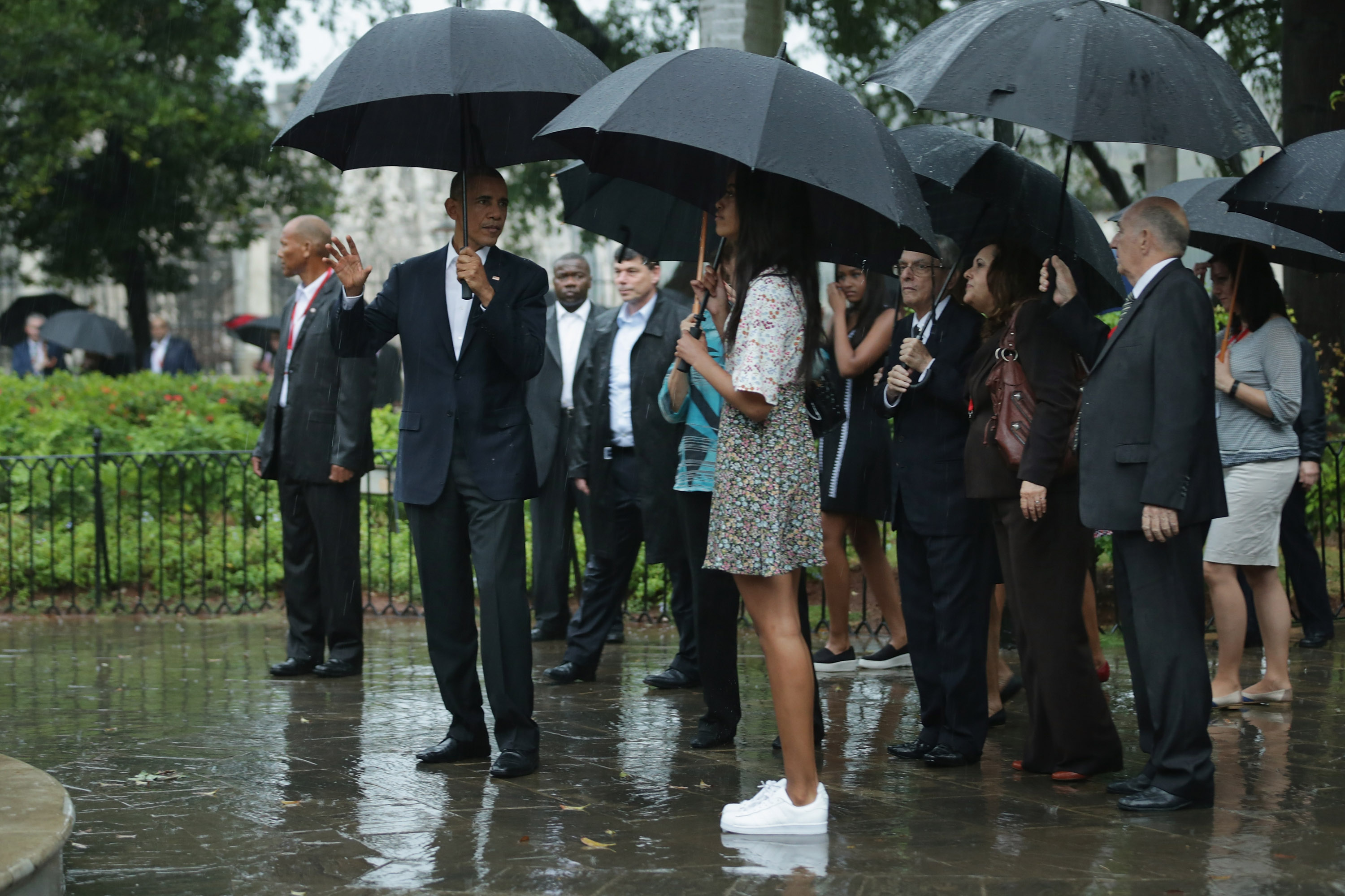 Barack Obama Havanna óvárosában sétálgatott