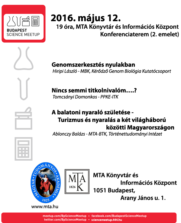 Csütörtökön ismét Budapest Science Meetup!