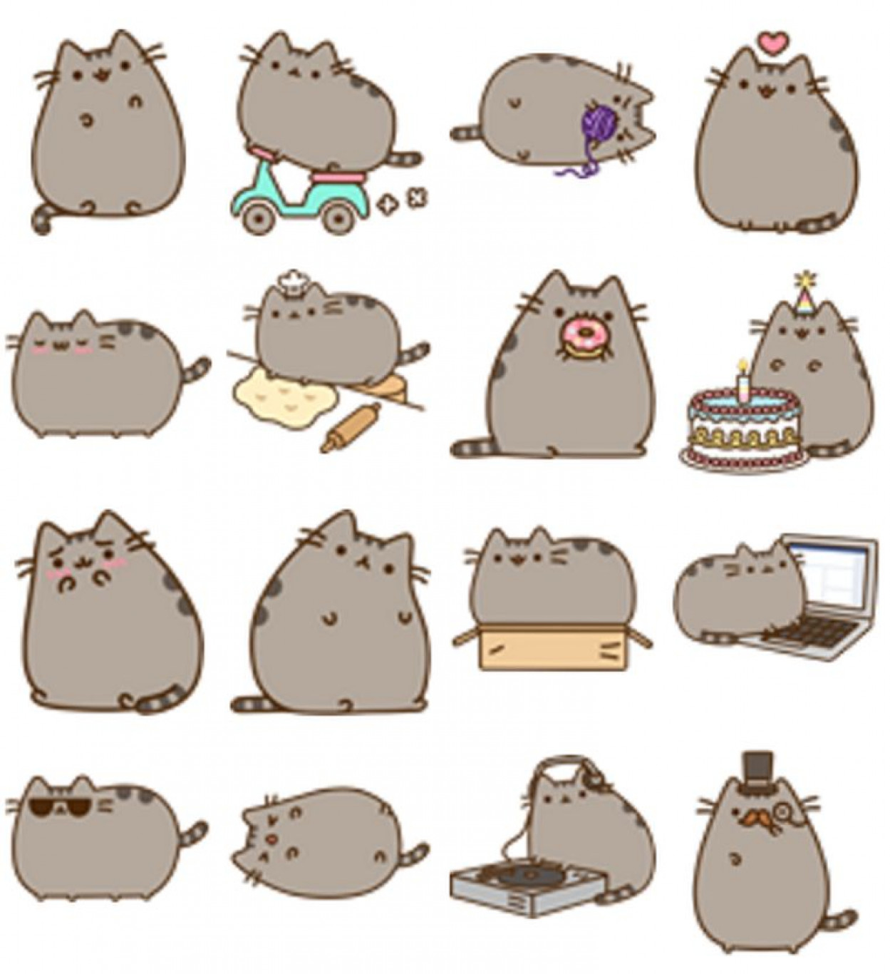 Белый пушин. Пушин. Стикеры Пушин. Pusheen наклейки. Стикер "котик".