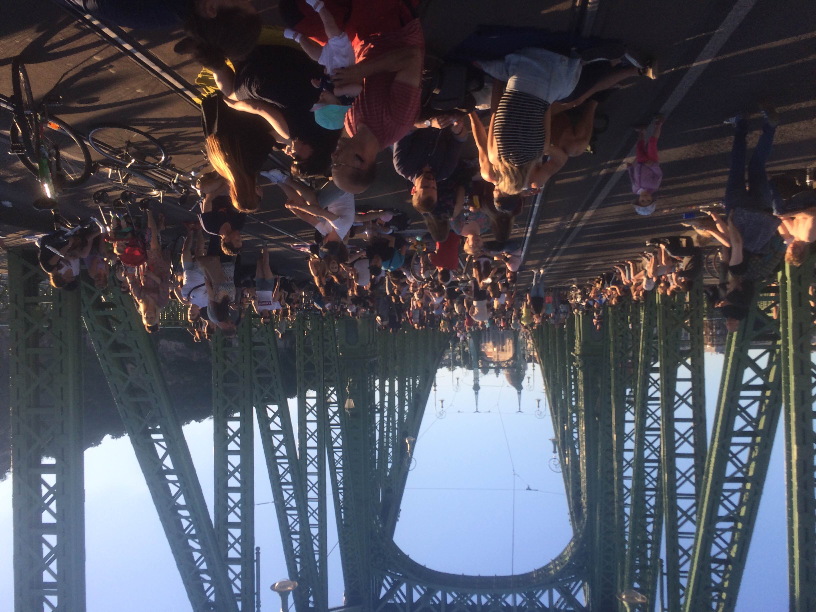 Több százan piknikeznek a lezárt Szabadság hídon