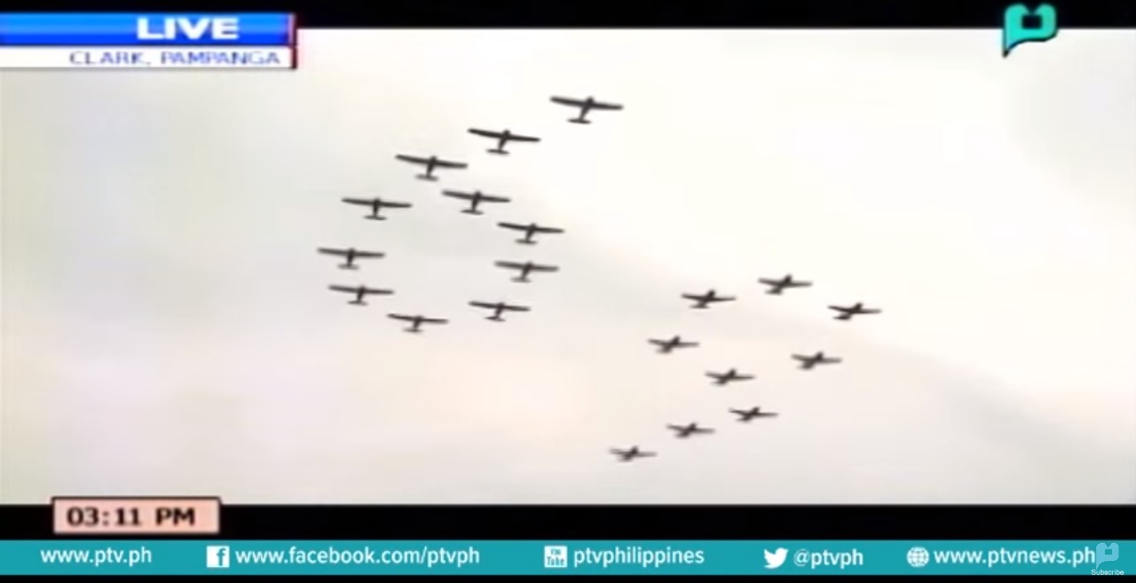 Pajzán üzenettel ünnepelte magát a 69 éves Fülöp-szigetek-i légierő