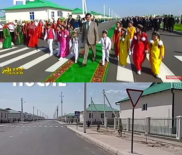 Türkmenisztánban ilyen egy falunap a türkménbasi látogatása közben és után