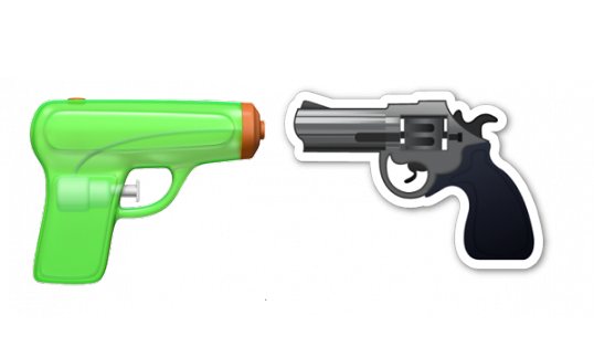 A revolver emojiból vízipisztoly lett az Apple-nél