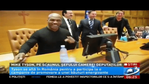 Mike Tyson tett rendet a román parlamentben
