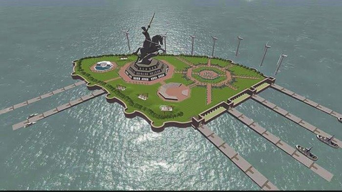 India felépít egy értelmetlenül gigantikus szobrot a tengeren. Akkora lesz, mint a Szabadság-szobor kétszer