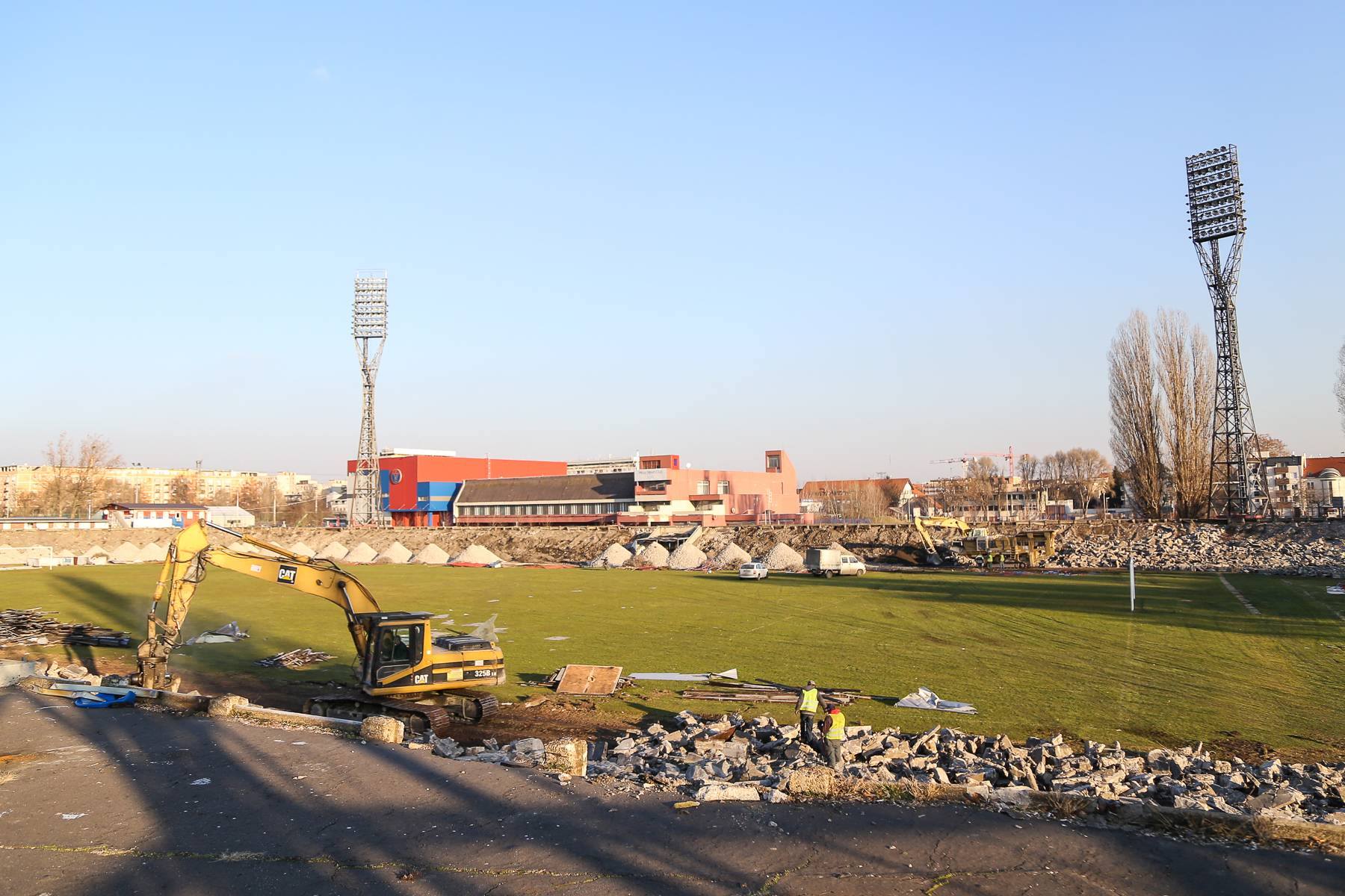 Már bontják a Vasas stadionját - Fotó: Facebook/Vasas Labdarúgás