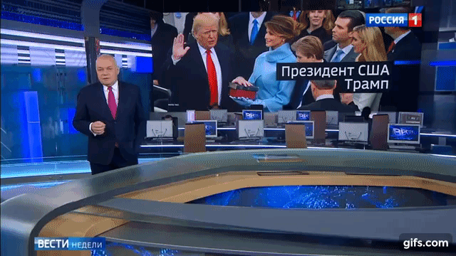 Az orosz állami tévé megdicsérte Trumpot, amiért a beiktatási beszédében nem emlegette a demokráciát