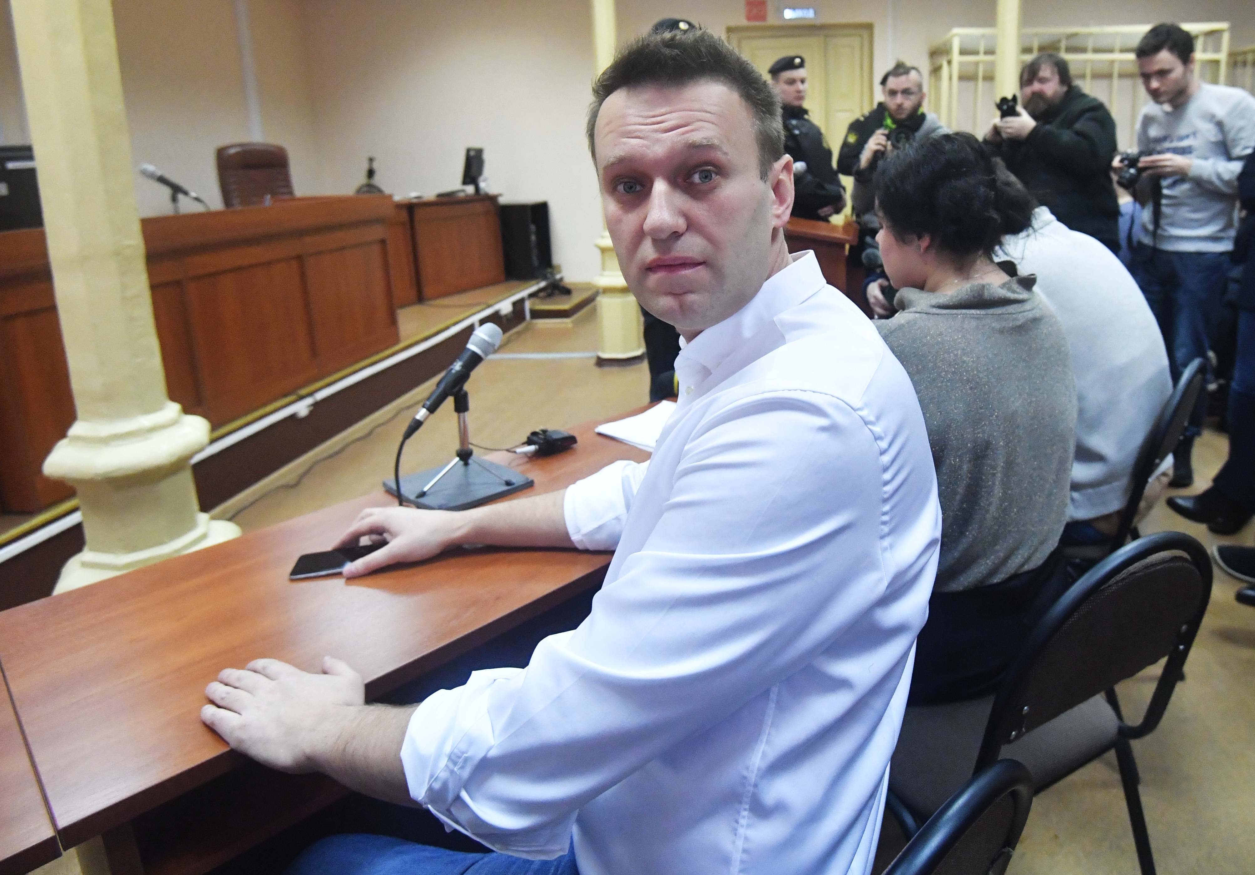 Alekszej Navalnij februárban a bíróságon