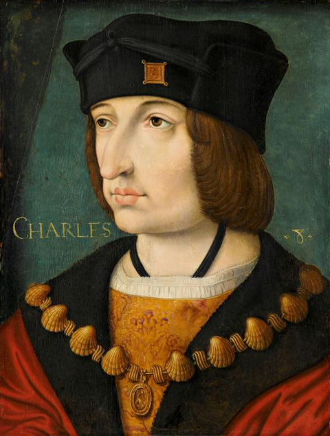 VIII. Károly francia király (Forrás: Wikipedia)  A király halálát az okozta, hogy beverte a fejét egy ajtó szemöldökfájába. Vajon ugyanaz a titkos összeesküvés végzett vele is, mint az Árpádokkal?