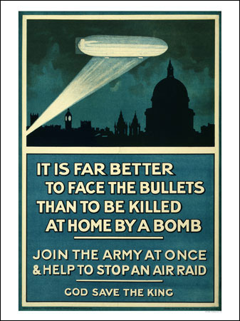 "Jobb szembenézni a golyókkal, mint otthon, bombázás miatt meghalni" A városokat ért támadásokra alapozó brit toborzóplakát