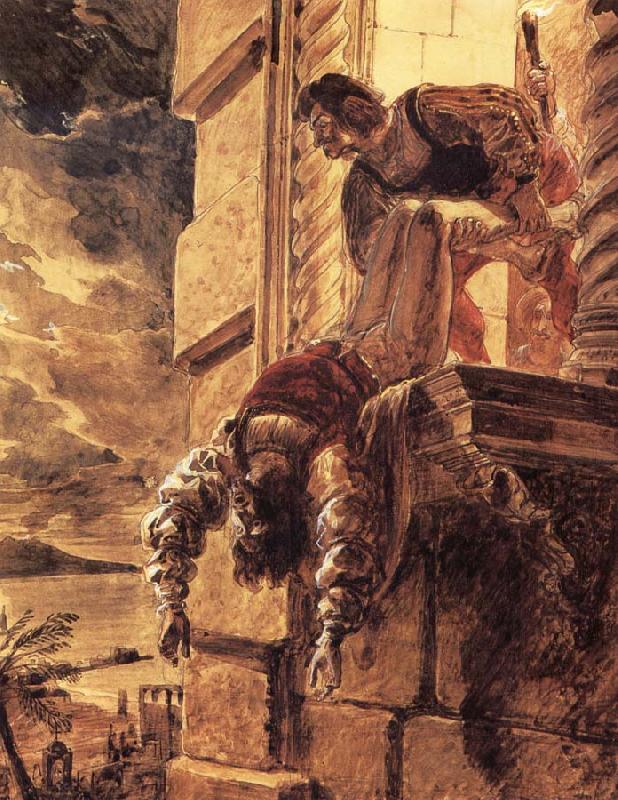 András herceg meggyilkolása Aversában, Karl Pavlovics Brjullov festménye. (forrás: wikipedia)