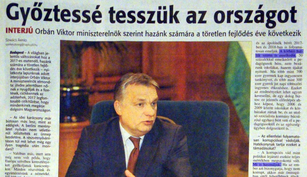 Újra él a Fejér Megyei Hírlap legendás karácsonyi Orbán-hackje!