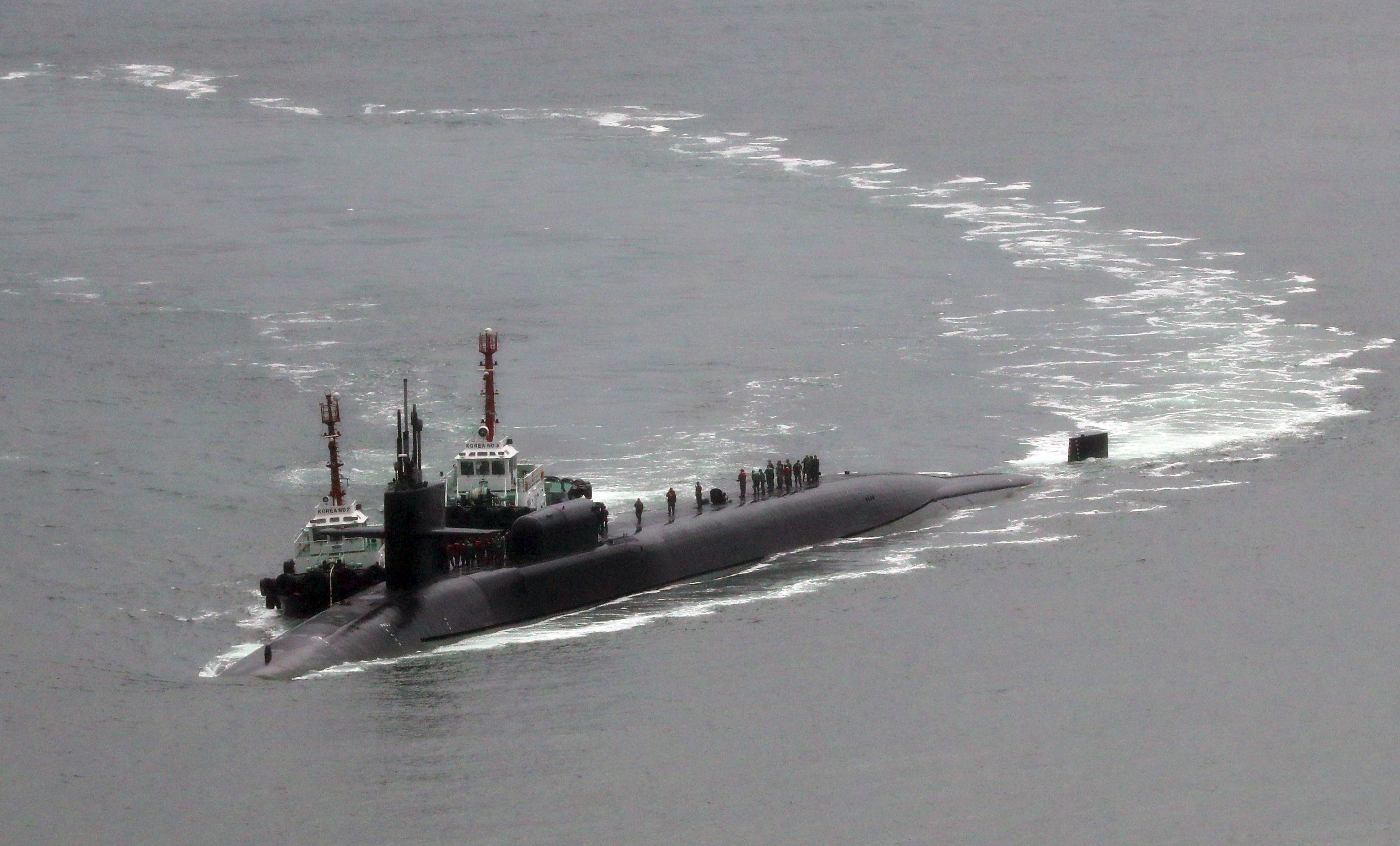 Amerikai tengeralattjáró érkezett Korea partjaihoz