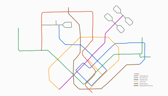 14 nagyváros metróvonalai térképeken és a valóságban