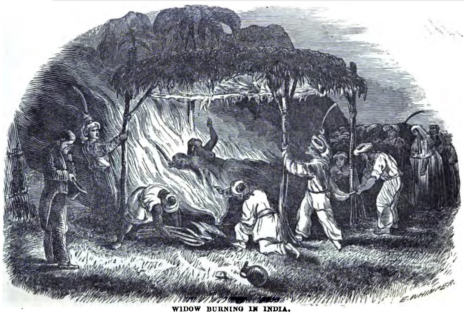Özvegyégetés Indiában, 1852.