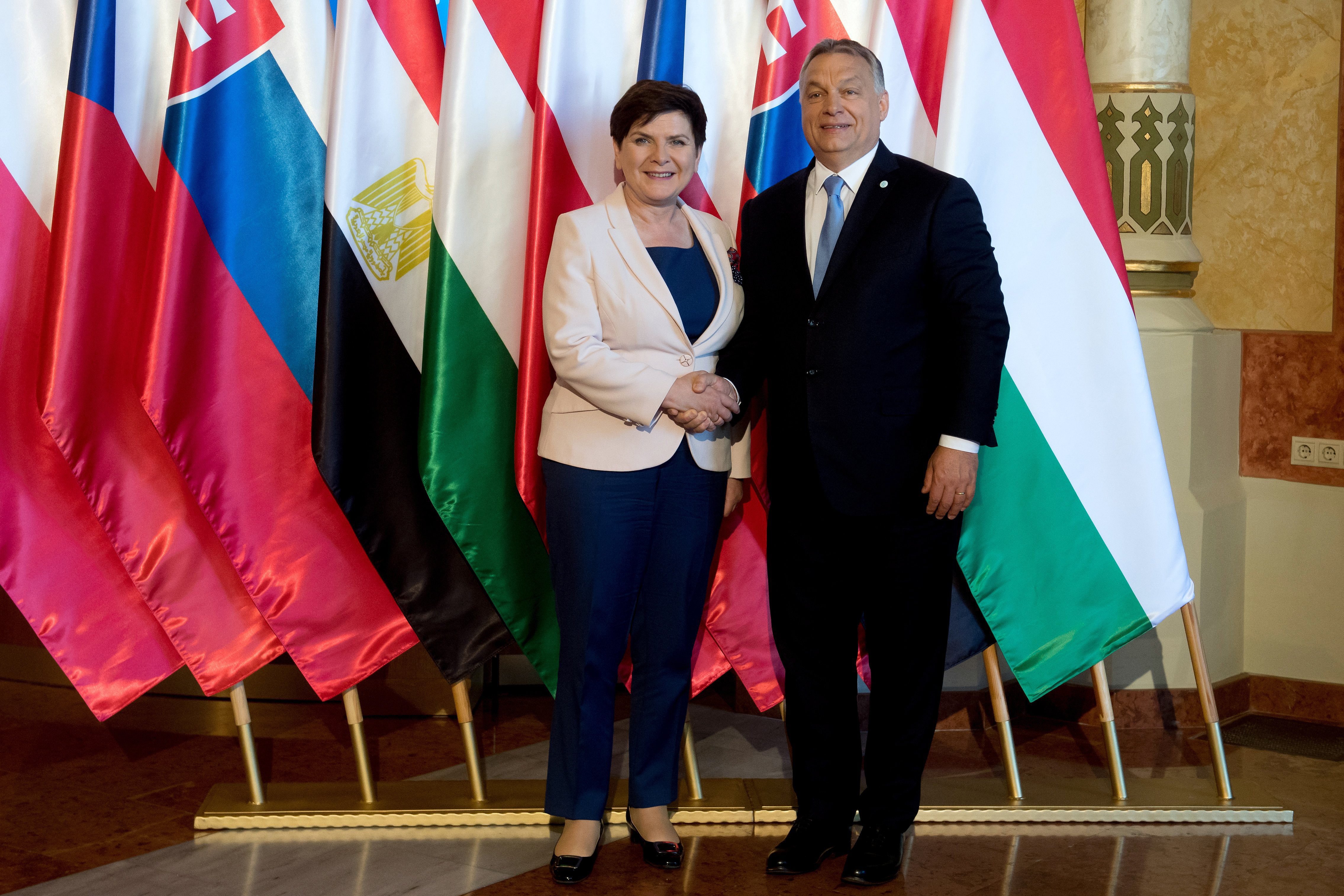 Orbán Viktor a Vigadóban fogadta a visegrádi országok vezetőit