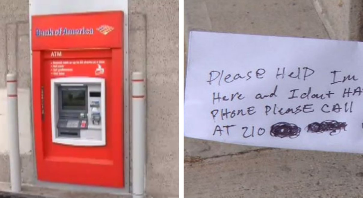 Bankautomatába szorult egy szerelő Texasban, segélykérő fecniket adogatott ki a pénzzel