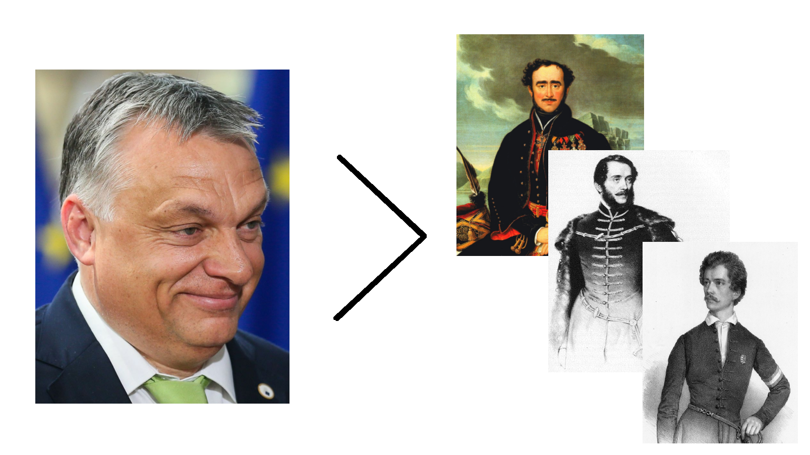 Orbán Viktor > Kossuth Lajos, Széchenyi István, Petőfi Sándor