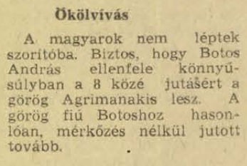A Nógrád nem igazán kötötte a helyi olvasók orrára, hogy miért jutott meccs nélkül a nyolc közé a salgótarjáni Botos - Forrás: Nógrád, 1976. július 23.
