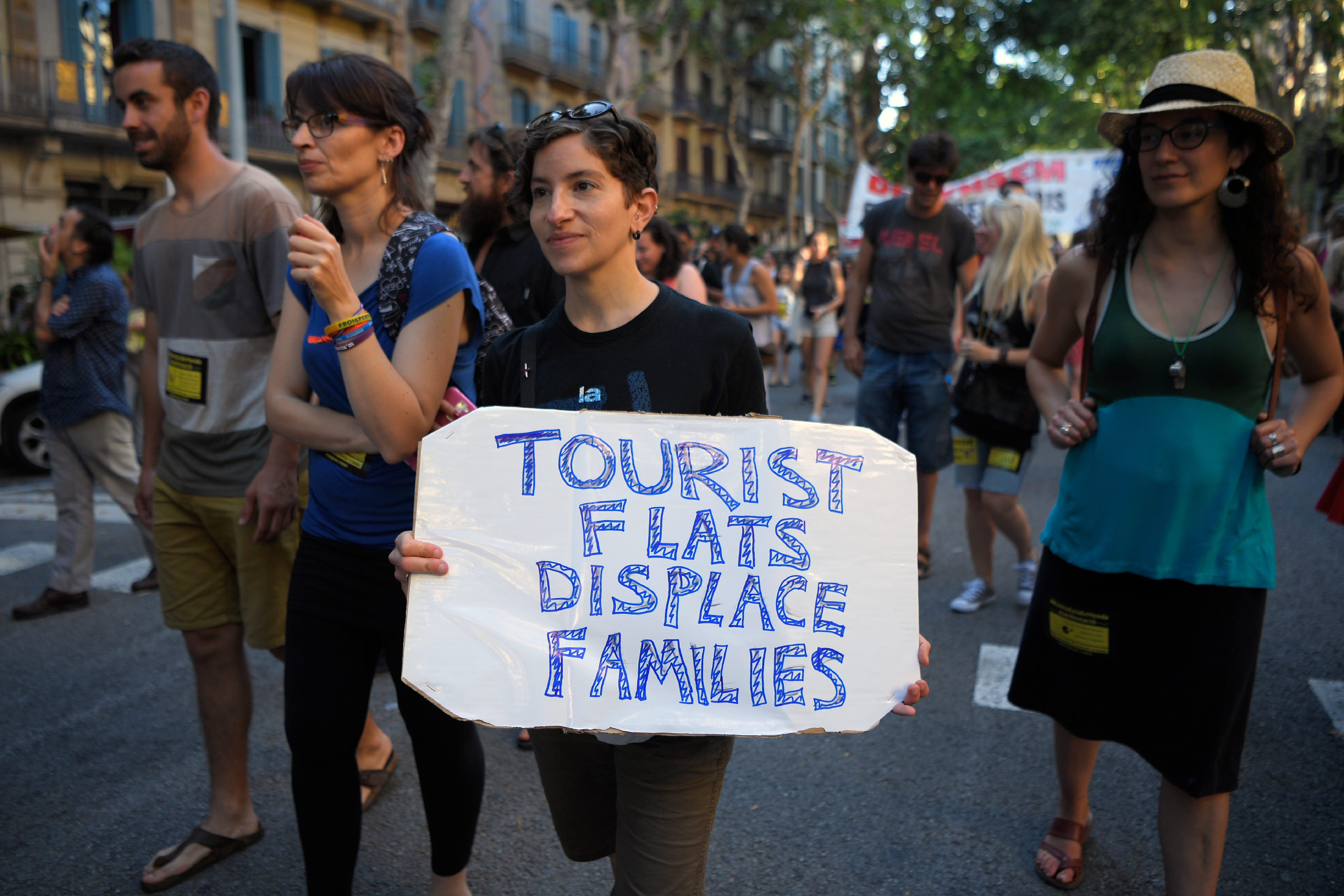 Tüntetés Barcelonában 2017 júniusában