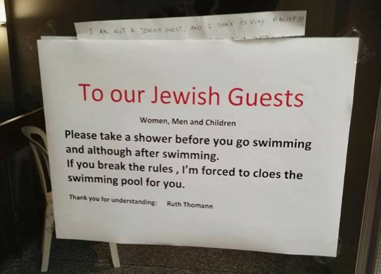 "Zsidók, irány a zuhany!" - megelégelte a rendetlenkedést, tusolni küldte a zsidó vendégeket a svájci hotel tulaja