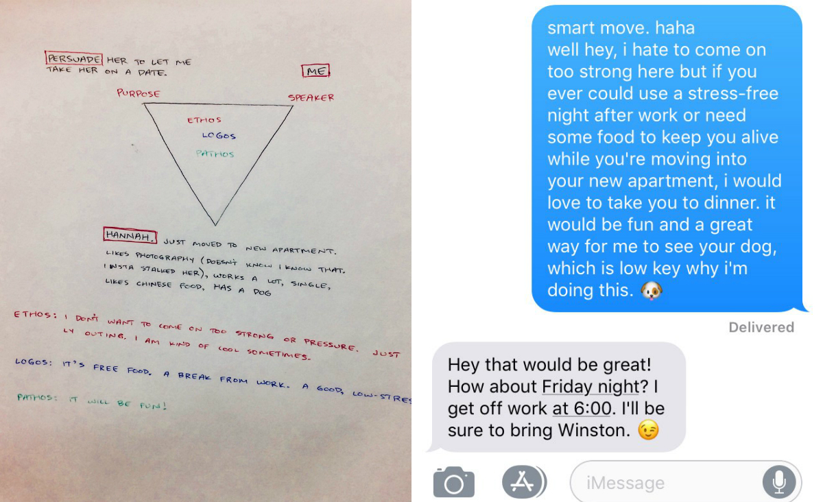 A félénk fiú az irodalomtanár segítségét kérte, hogy tökéletes üzenetben hívhassa el randizni a kiszemeltjét