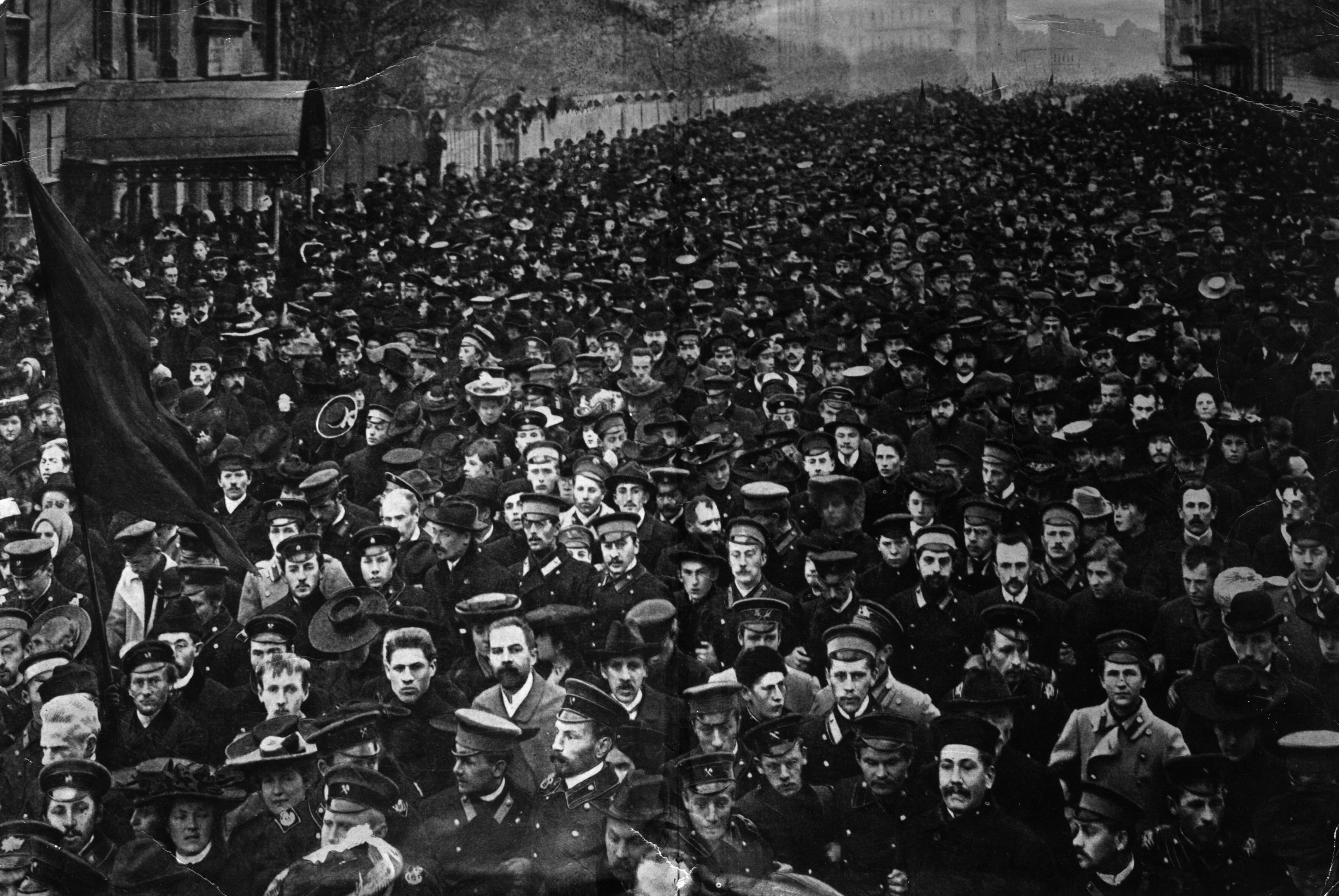 Diáktüntetés Petrográdban, 1917 októberében