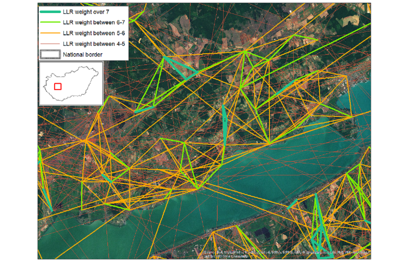 Iwiwes hálózati topológia a Balaton két partján
