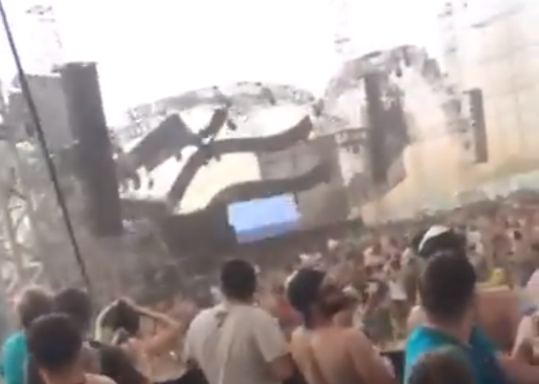 Akkora vihar volt egy brazil fesztiválon, hogy rádőlt a dj-re a nagyszínpad