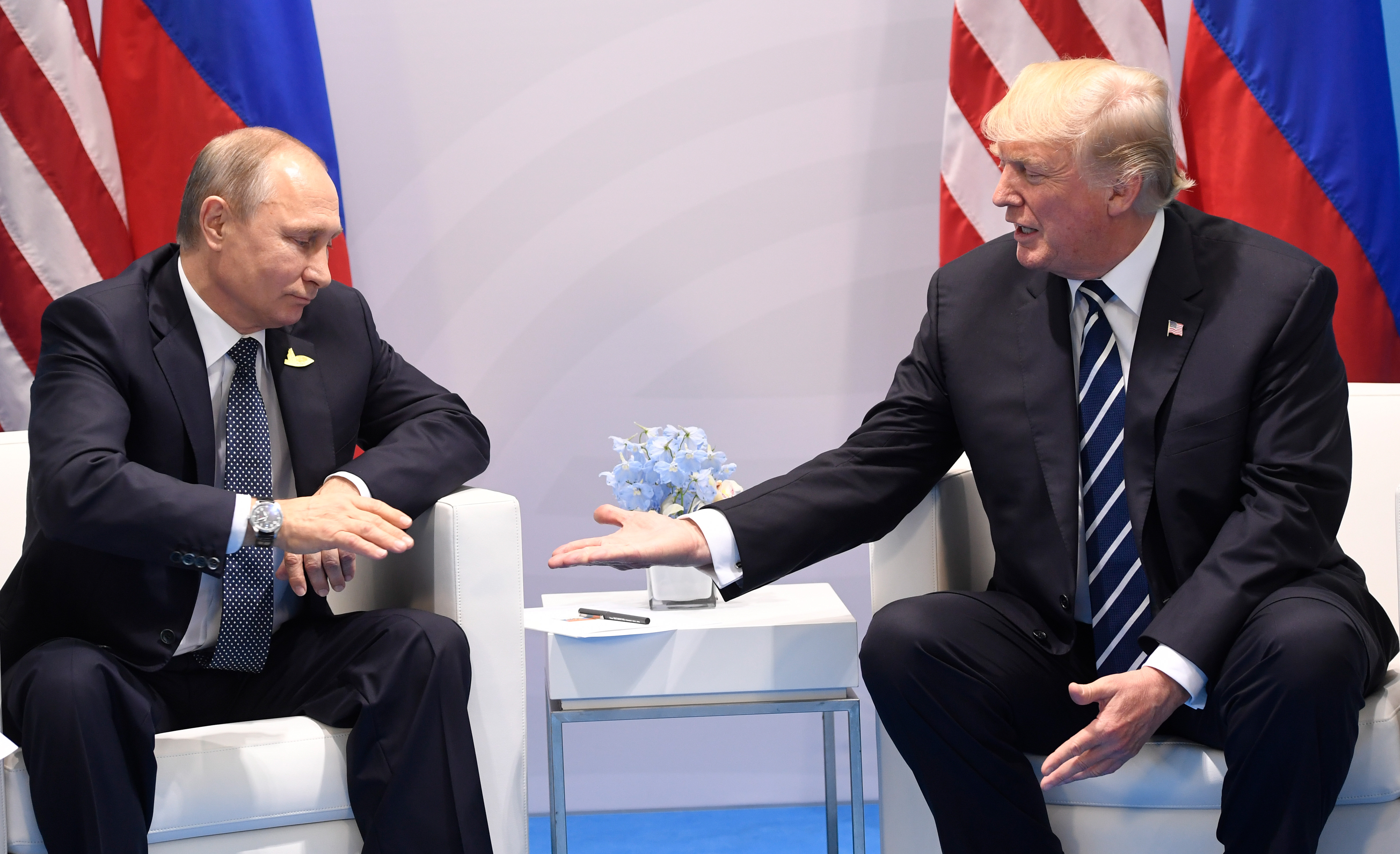 Putyin és Trump Hamburgban.