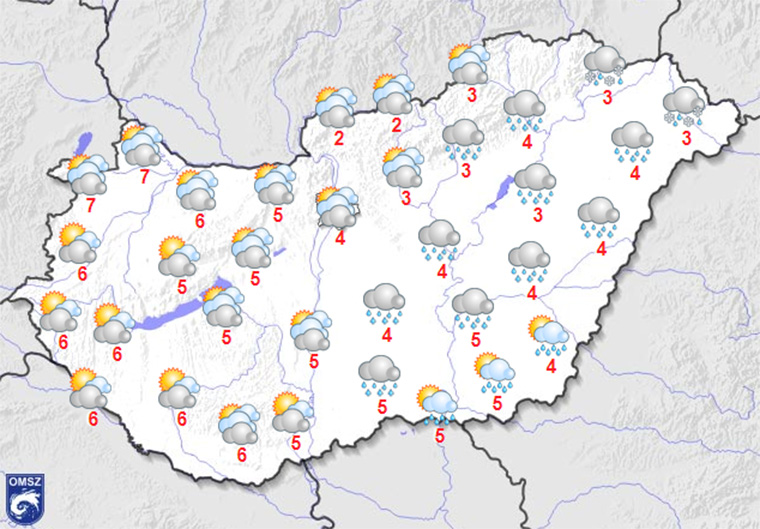 Magyarország várható időjárása 2017. december 23-án. Megúszhattam volna a tegnapi screenshottal is, de a hiteles tájékoztatás nevében készítettem egy frisset.