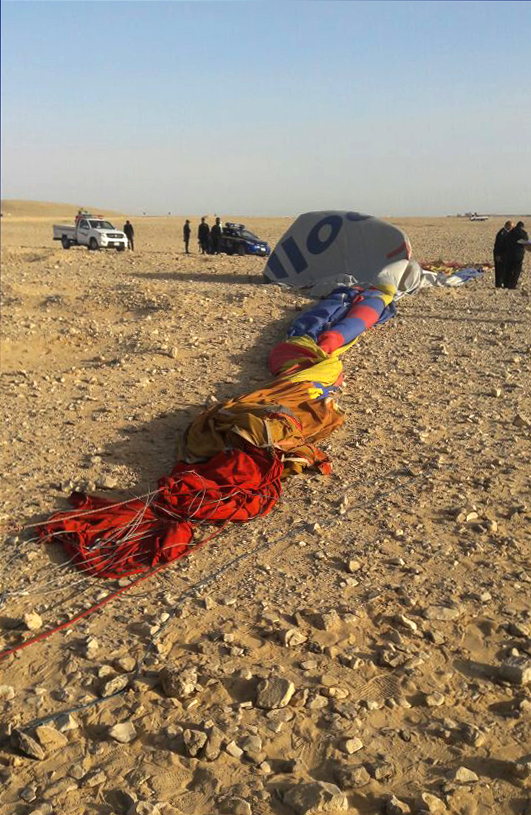Lezuhant egy hőlégballon Egyiptomban