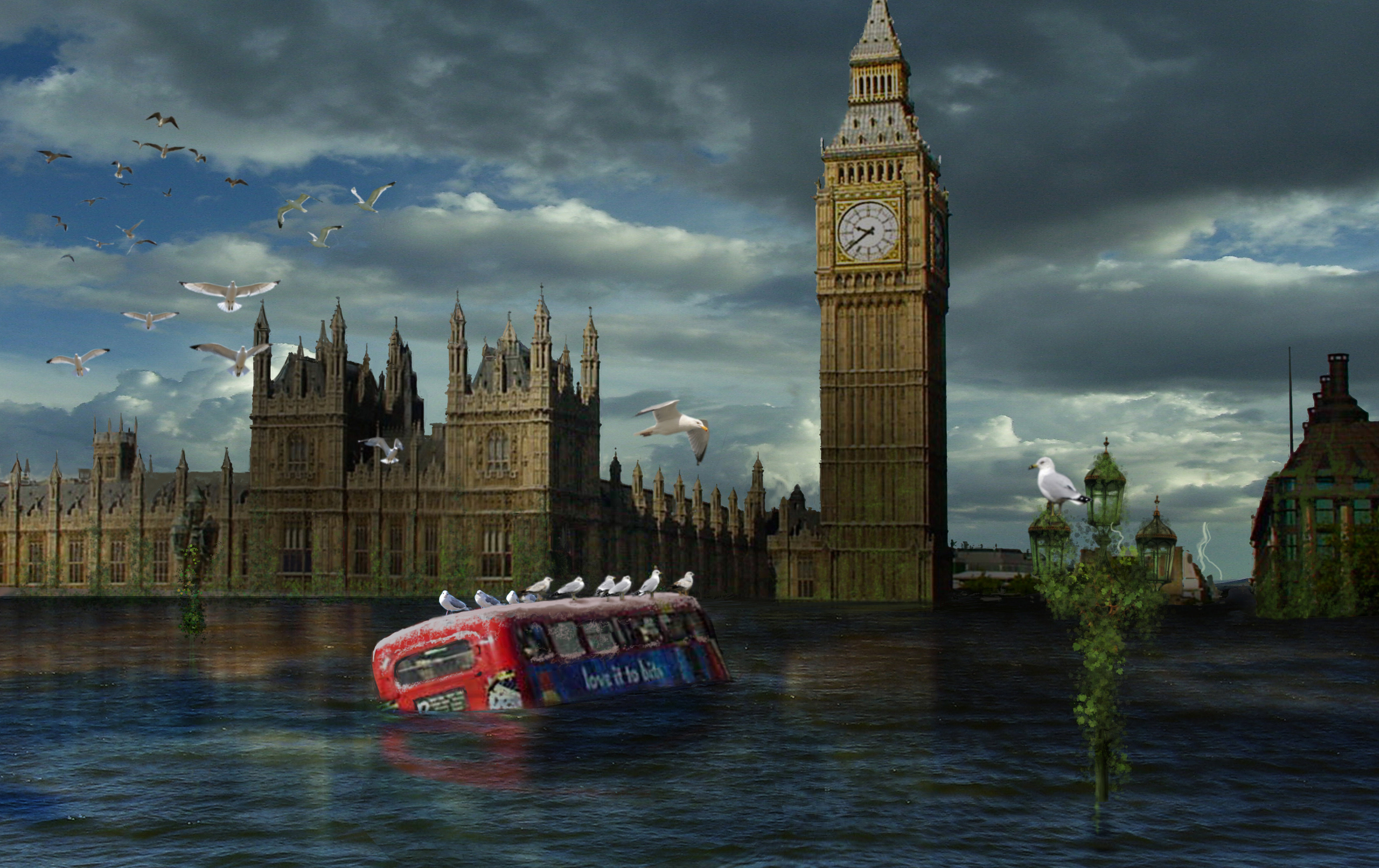 Londoni árvíz egy fantáziarajzon