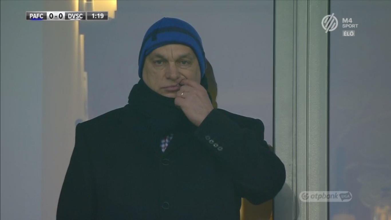 Orbán Viktor a felcsúti Pancho Arenában 2018. március 3-án.