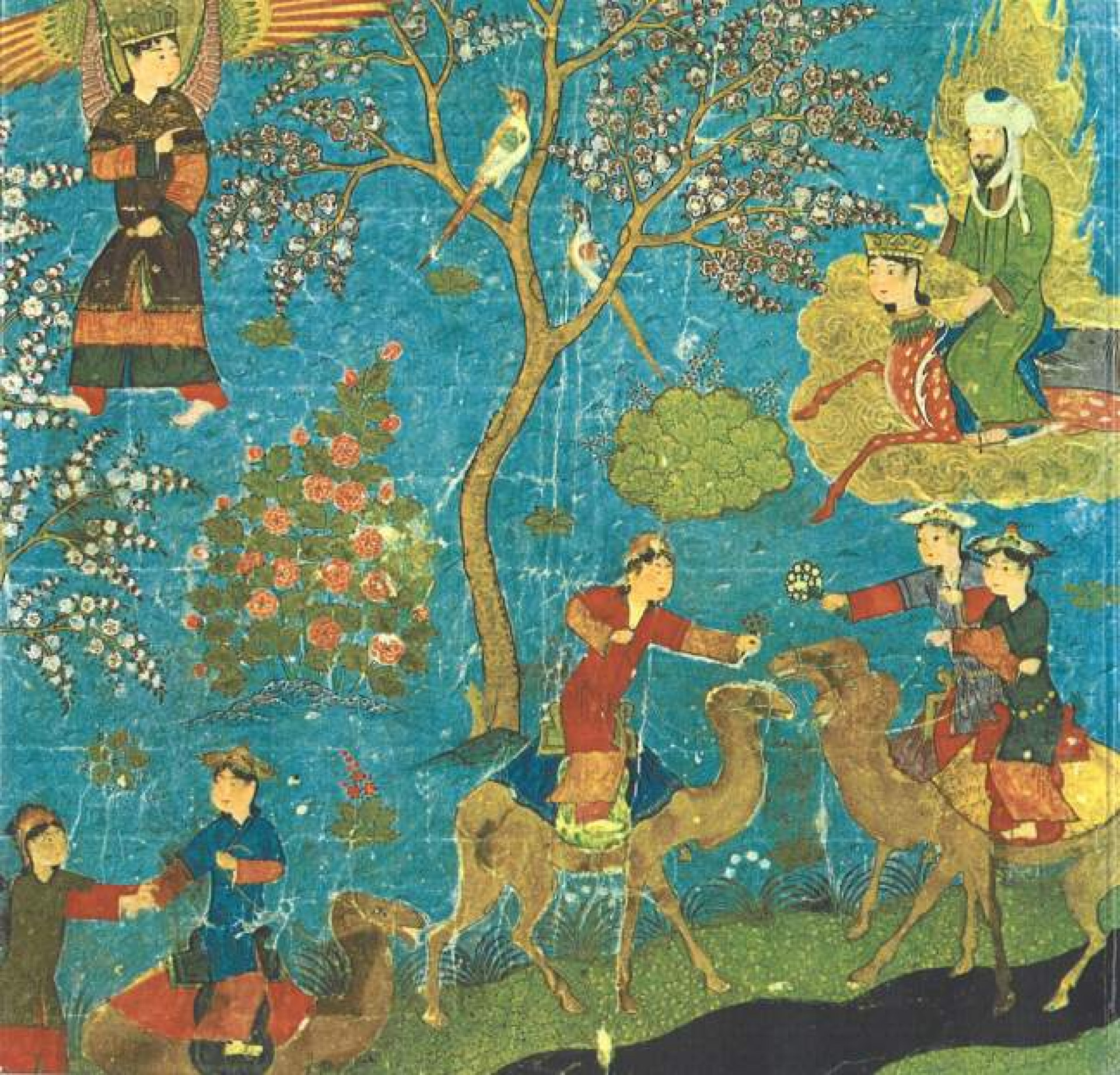 Исламский рай. Райские сады в Исламе. Мусульманский рай гурии. Мусульманская живопись. Персидская миниатюра.